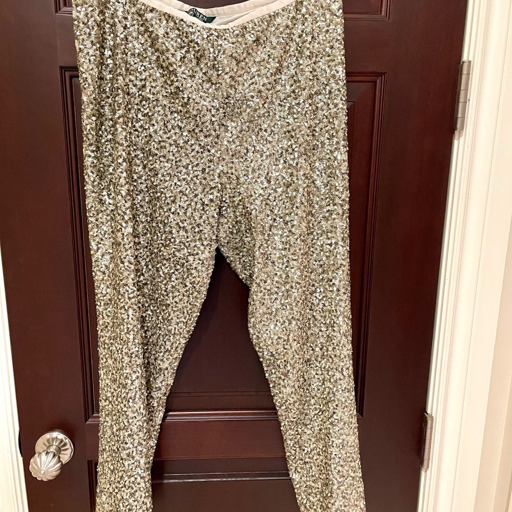 Women’s Gold Glitter Pants